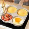 Tavalar Yumurta Fry Pan 4 Izgaralar Yapışmaz Omlet Kızartma Derinleştirilmiş Base Hızlı Isı İletim Potu Kalınlaştırılmış Kaçak 230711