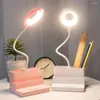 Tischlampen LED-Schreibtischlampe Wiederaufladbares Licht mit USB-Ladeanschluss Stifthalter für Kind Kind Stady College Schlafzimmer Lesen
