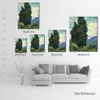 Famous Paintings by Vincent Van Gogh Cypresses Impressionist Landscape Hand Painted Oil Artwork Home Decor