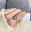 Anillo de bodas de lujo de diseño anillo de boda de alta calidad Joyería con caja de Navidad Gift283n