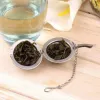 100PCS Teegeschirr Edelstahl Mesh Tee Ball Ei Sieb Kugel Locking Spice Tee Filter Filtration Kräuter Ball Tasse Trinken werkzeuge