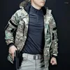 Giacche da uomo Tactical Combat Hooded Mens Primavera Autunno Outdoor Pendolarismo Caccia Impermeabile antivento Multi-tasche Cappotti militari Maschile