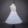White Children kids Petticoat A-Line 3 Hoops One Layer Kids Crinoline Lace Trim Girl Dress Underskirt Elastic Waist