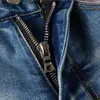 2023New Men Jeans Hole jasnoniebieski ciemnoszary markowe męskie spodnie z długimi spodniami Streetwear denim Skinny Slim proste jeansy dla motocyklistów dla najwyższej jakości