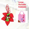 Sacs De Rangement Mignon Eco Sac À Provisions Pliant Avec Strawberry Supermarket Mall Imperméable Durable Grand Bolsa De La Compra