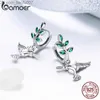 Charm Bamoer 100% Autentic 925 Sterling Silver Hummingbird Hälsning Bird Stud Earrings Women's Fashion Earrings Jewelry SCE464 Z230713