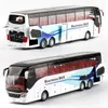 منتج Diecast Model جودة عالية 1 32 السماح لنموذج الحافلة السحب عالي المحاكاة Dual Vision Bus Flash Toy Free Delivery 230711