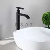 Mutfak Muslukları Matt Siyah Banyo Havzası Musluk Paslanmaz Çelik Şelale Uzun Lavabo Gemisi Tap Tek Soğuk Su Güverte Montajı Lavotory Muslukları X0712