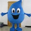 2019 Factory Water Drop Mascot Kostymer i vuxenstorlek Finklänning jul för Halloween Party Event2756