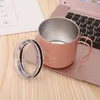 Mugs For Home Stainless Steel Coffee Mug with Lid Handle Beer Tea Juice Gargle Water Cup Household Office Use Drinking Tools R230712