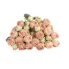 Fleurs séchées 10Headsbunch roses de bord coké de luxe avec des feuilles fleurs artificielles flores artificiales bouquet mariage 230711