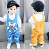 Rompers Baby Boys Denim Overalls Infants Bib Pants Jeans Cartoon Letter Clothes Girls Long Jumpsuits Kids Suspenders JYF 230711