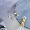 Dangle Earrings Uer فريدة من نوعها Opal Little Ball Drop للنساء الرائعات البلورية الأكريليك اللؤلؤة الذهب المجوهرات النحاس