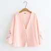 Ethnic Clothing 1pcs Chinese Style Loose Sunscreen Hanfu Coat Women's Embroidered Thin Tops Summer Retro Outer Wear Girl Gift