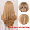 Parrucche sintetiche I's A Wig Long Layered For Women Blonde With Side Bangs Black Brown Ombre Hair Cosplay quotidiano