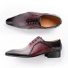 Men Elegant Business Oxford topkwaliteit formele echte lederen schoenman man Derby Brogues Wedding Party Shoes 8815 s