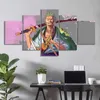 5pcs Modern Modular Canvas Painting Home Decor ONE PIECE Zoro Anime Cartoon Picture Modern Print Poster For Living Room Wall Art L230704