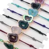 Boho 12pcsSets Élastique résine Druzy Charmes Bracelets pour Femme Enfant Réglable Corde Chaîne Cristal Bracelet Bijoux L230704