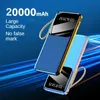 Power Bank 20000mAh Portable Digital Display External Battery Pack Built in Cables Charger Powerbank for Xiaomi iphone L230712