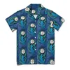 Męskie koszule na co dzień koraliki pokoju nadziei srebrny wisiorek drukuj koszula wakacyjna hawaje Y2K bluzki męskie drukowane Plus rozmiar 4XL