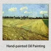 Impressionniste Toile Art Champ Labouré À La Main Vincent Van Gogh Peinture Paysage Oeuvre Moderne Salon Décor