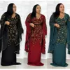 Afrikanische Kleider für Frauen Dashiki Afrikanische Kleidung Bazin Bruder Riche Sexy Schlank Rüsche Hülse Robe Abend Langes Dress268P