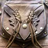 Marsupi Medievale Steampunk Pelle Utility Cintura per anca Borsa Boho Portafoglio Tasca Uomo Donna Viking Pirate Costume Accessorio Borsa