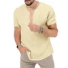 Erkekler Sıradan Gömlek Şık Plaj Giyim İnce Fit V yaka tişört Yaz Kazak Test Sold Renkler İdeal Erkek Giyim