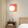 Wandleuchte, nordische bunte Lampen, Schlafzimmer-Nachttischleuchten mit Ein-/Aus-Schalter, Glas-Wandlampen, Wohnzimmer, dekorative Innenbeleuchtung