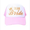 Ball Caps WZCX 2023 Mesh Breathable BRIDE TEAM Letter Baseball Cap Casual Tide Personality Summer Adult Women'S Hat