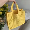 Other Bags Large capacity hollow crochet handbag luxury designer women's beach shopping bag women's open handmade handbag 230712