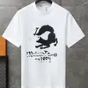 Camiseta Graffiti Loose Print Fox Manga Curta Moda Casual Meia Manga Camiseta Masculina Grande High Street Camiseta Americana Personalizada