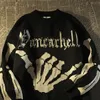 Mannen Truien Harajuku Hip Hop Schedel Oversized Gebreide Trui Persoonlijkheid Mode Gothic Vintage Jumper Trui Heren Streetwear 230711