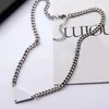 Womens Heren Luxe Designer Ketting Ketting Mode-sieraden Zwart Wit P Driehoek Hanger Design Party Zilver Hip Hop Punk