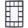 Cobertores em branco para sublimação 20 painéis cobertor de veludo de cristal de camada dupla com borla preta sublimação em branco tamanho grande 60 x 40 polegadas