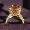 Obrączki ślubne luksusowy żółty kolor kolor srebrny projektant pierścionek zaręczynowy dla kobiet Lady przedmioty z R7980 230712