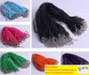 100 pièces 18 bijoux à bricoler soi-même faisant Organza ruban collier sangle cordons coloré Voile chaîne homard fermoir cire cordon chaîne