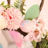 Fiori decorativi Uovo di Pasqua Ghirlanda Porta Pendenti da appendere alla parete Crisantemo Happy Day Spring Festival Decorazioni per feste