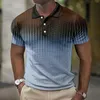 Polos Masculinos Camisas Polo de Verão Bizarras Listradas Polo Tops Estampados Moda Masculina Polos de Praia T Shirts Havaianas Lazer Masculino Oversized Clothing 230711