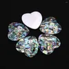 Pendant Necklaces Heart-shaped Natural Abalone Shell Pendants Fashion Jewelry DIY Making Necklace Earrings Single-sided Accessories 1pcs