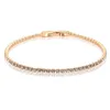 2mm 135 1517cm Cluster CZ Link Chain Tennis Armbanden Voor Vrouwen Meisjes Vriend Sieraden Dunne Messing Goud kleur Pulsera Bracciali L230704