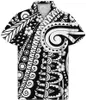 T Shirts Erkek Harajuku Moda T-Shirt 3D Baskılı Konforlu Gömlek Polinezya Kabilesi Yüksek Kaliteli Polo Boyun Kısa Kol Yaz