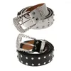 Ceintures Mode Cuir Bling Strass Cristal Western Cowgirl Ceinture Ceintures