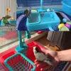 Другие птичьи принадлежности для попугая для ванны душ для душа игрушек автоматические попугаи с пейзажами с краном для бассейнов Pet Feeder Kitchen Playset 230711