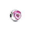 Charms nowe popularne 925 Sterling Silver europejska moda wiosna różowy kwiat przyjaciel klip koperta kręcone koraliki Caterpillar dla Pandora C Dhukc