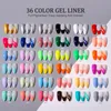 Vernis à ongles 12/24Colors Pull Line Gel Vernis à Ongles Potherapy Gel Pour DIY Peinture Crochet Ligne Manucure Spécial Nail Art Fournitures Brossé Gel 230711