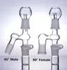New 45ﾰ90ﾰBongアクセサリーアッシュキャッチャーアダプター14mm男性18mm女性オイルリグダブバブラーガラスパイプスモークボウル18.8mm