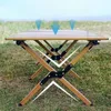 Table de camping pliante multifonction hauteur réglable pique-nique de plage table pliante en bois pour rouleaux d'œufs