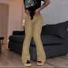 Pantalones de mujer 2023 Fall Street Trend estilo hip-hop Color sólido cintura baja Hip Micro Lah ropa de otoño recta