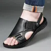 Sandalen männer Sommer Marke Verkauf Wasserdichte Nicht-slip Leder Weiche Sohle Hausschuhe Atmungsaktive Casual Schuhe DM-155